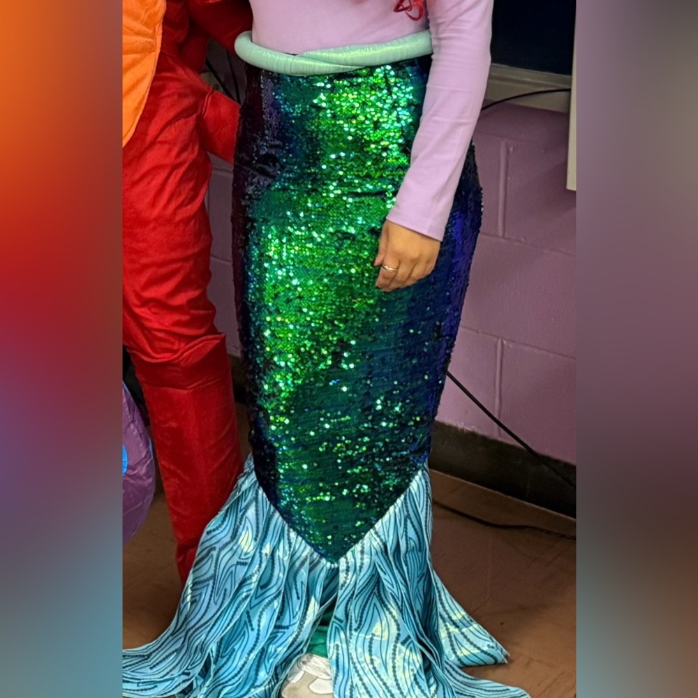 Green Sequin Mermaid Skirt